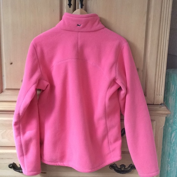 💕HOST PICK💕Vineyard Vines Pink Fleece Zip Up Jacket  -Medium - Picture 2 of 7